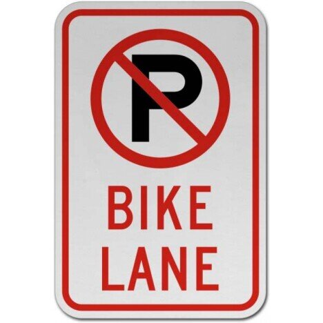 No Parking Bike Lane